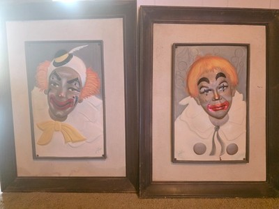 C.E Pearson Clown Paintings copper    you get both happy and sad