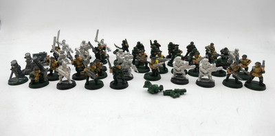 Warhammer 40K Imperial Guard Cadian Konvolut Metall & Plastik 38 Figuren