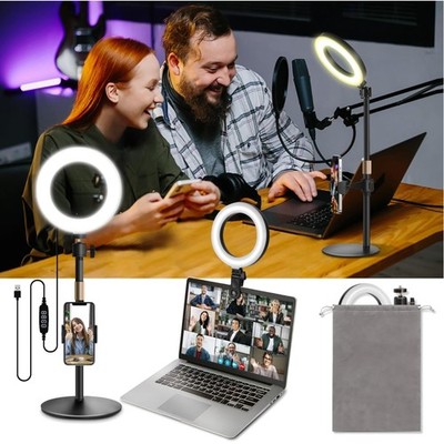 Ring Light with Tripod Mobile Phone Laptop Video Conference Light with Clamp ...