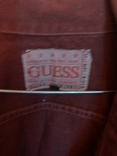 RARE Vintage Guess Jeans Men's Red Denim Jacket Made In the USA Size: 10M