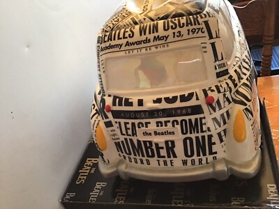 THE BEATLES 1999 NEWSPAPER TAXI COOKIE JAR Ltd Ed # 1440 of 10K