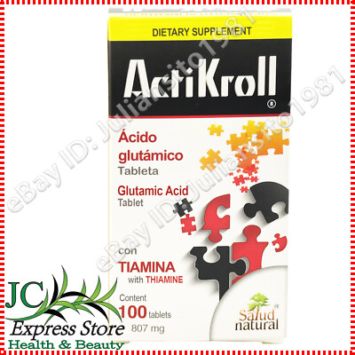 ACTIKROLL GLUTAMIC ACID THIAMIN 100 TABLETS ACIDO GLUTAMICO CON TIAMINA 807mg