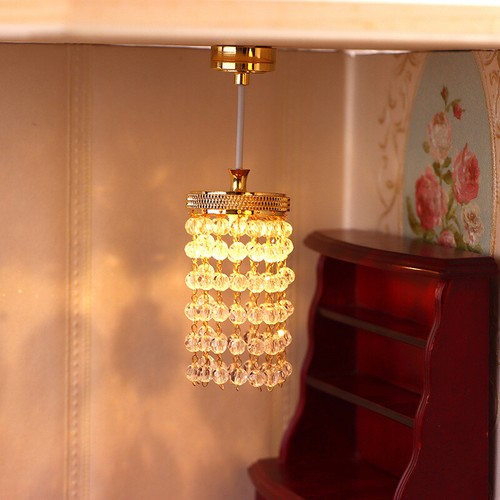 1:12 Scale Dollhouse Miniatures Chandelier Ceiling Light Modern Can Be Bright - Picture 1 of 13