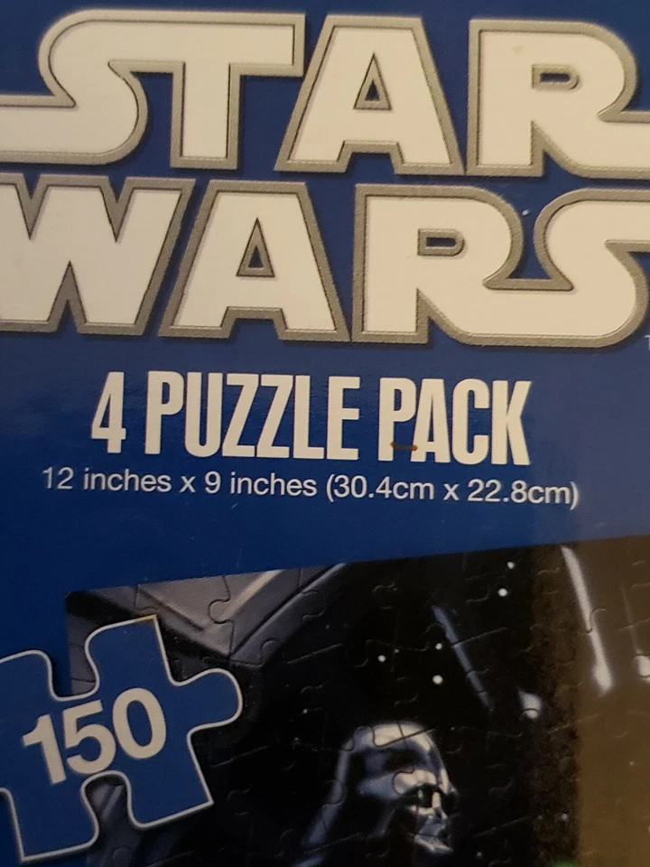 Pack de 4 rompecabezas Star Wars Super 3D 150 piezas cada uno. Solo uno está abierto en Ziplock. Foto 2 de 4