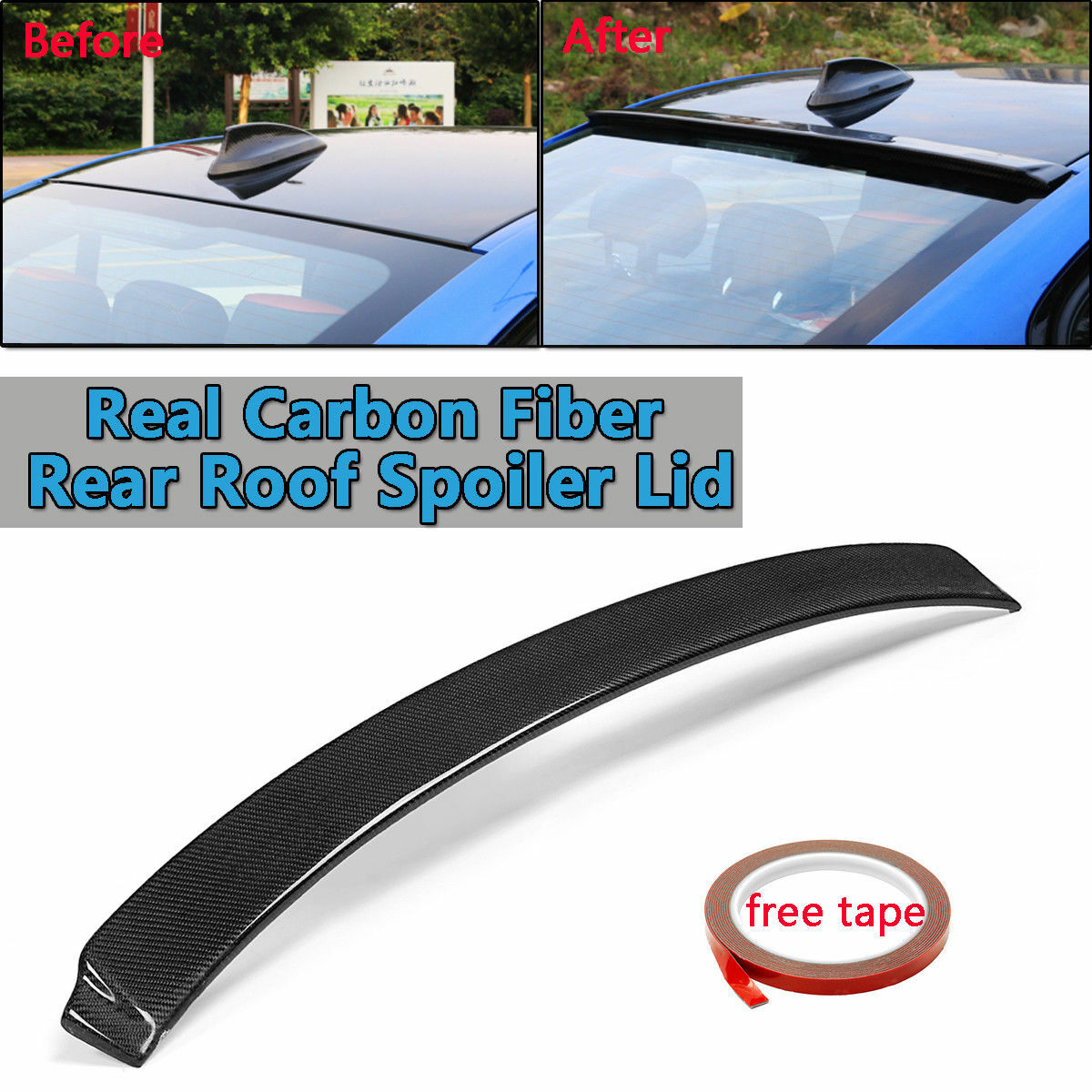Carbon Fiber Rear Roof Spoiler Wing Lip For BMW Series F80 M3 14-19 18 16