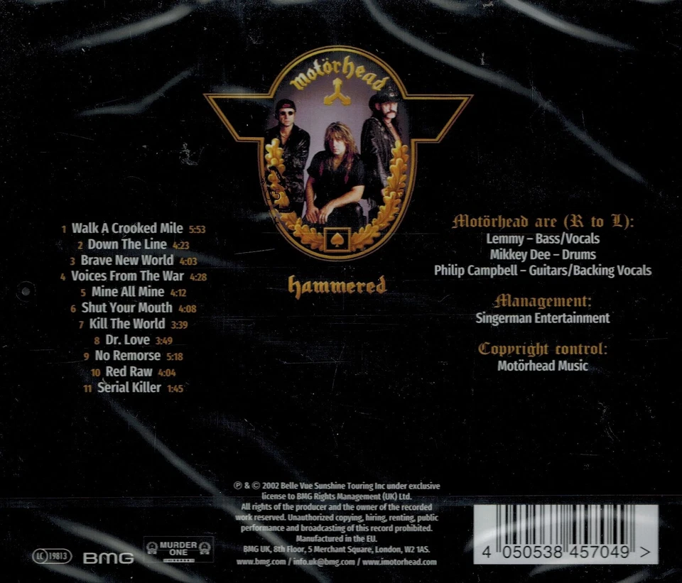 MUSIK-CD NEU/OVP - Motörhead - Hammered - Bild 2 von 2