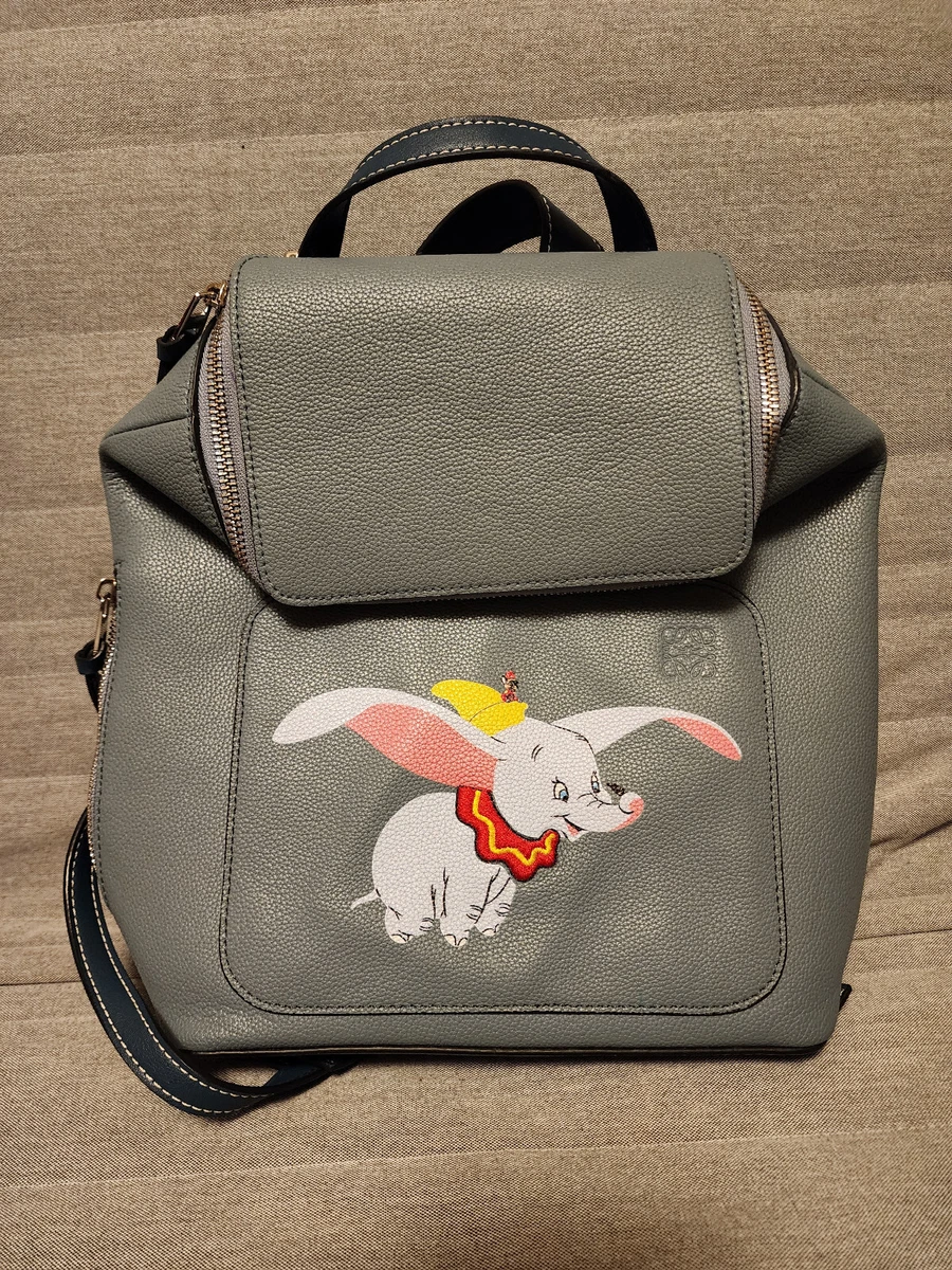Loewe Limited Edition Disney Dumbo Goya Bag Backpack Blue Leather