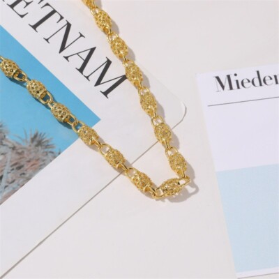 Dicke klobige gedrehte Kette Halsband Halskette Punk Schmuck Ananas Stil