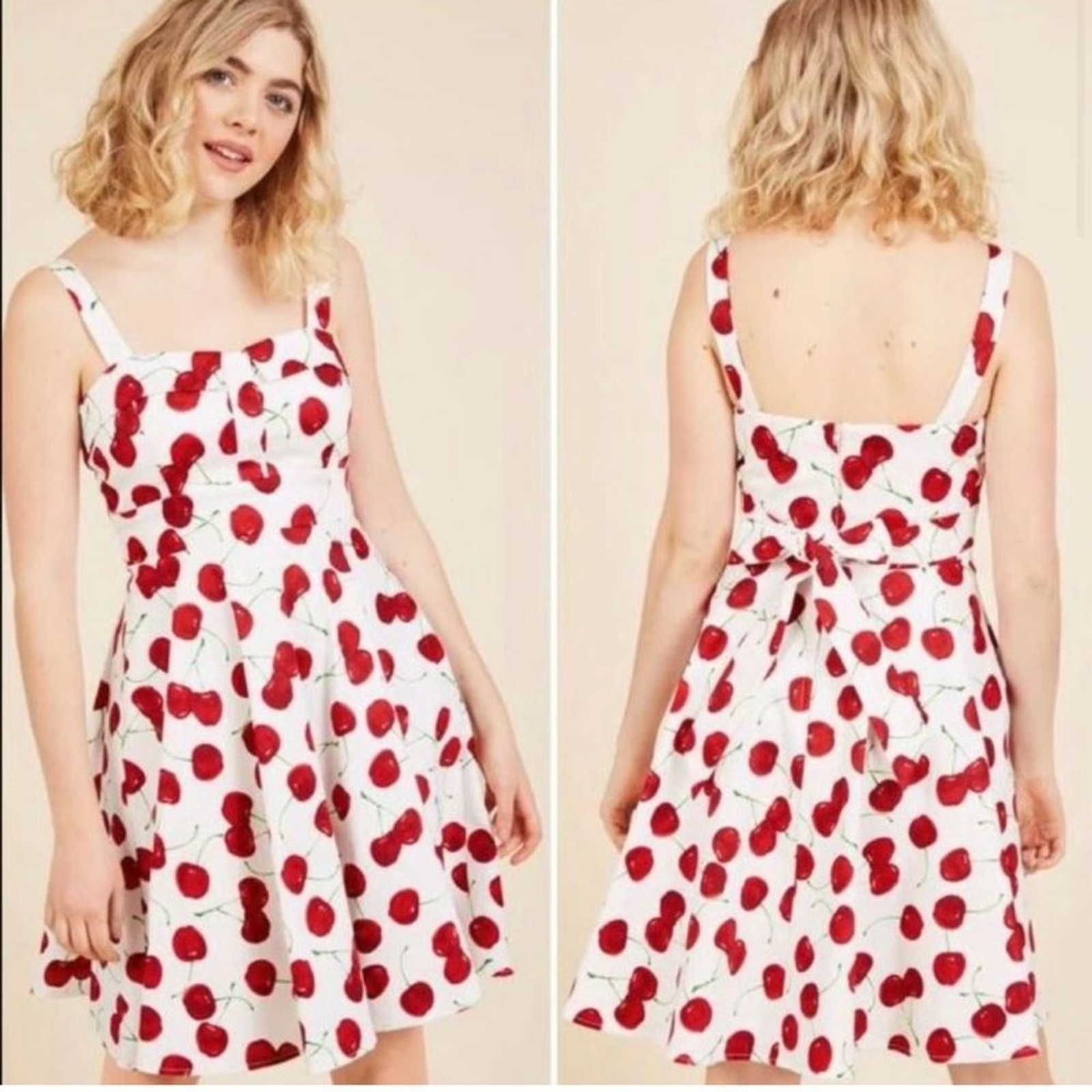Ixia Cherry Retro Pin-Up Rockabilly Dress, Size L
