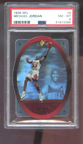 1996-97 Upper Deck SPx #8 Michael Jordan PSA 8 Graded Basketball Card 96-97 1997