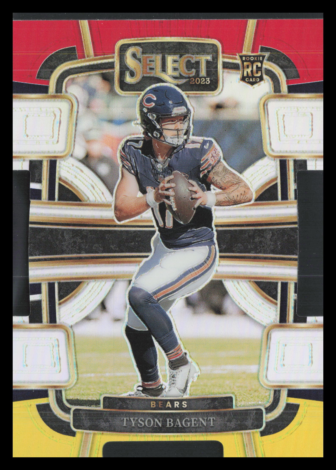 2023 Select Prizm Red and Yellow Die Cut #18 Tyson Bagent