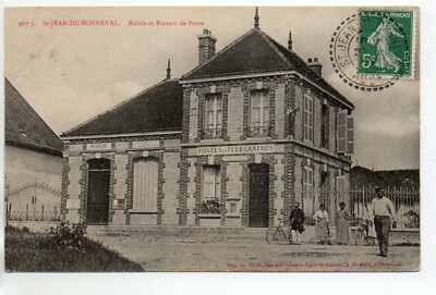 SAINT JEAN DE BONNEVAL - Aube - postcard 10 - town hall and post office
