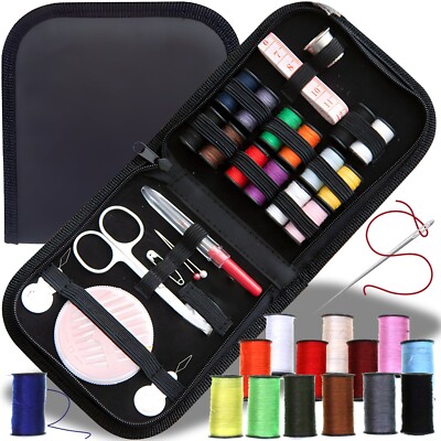 Vintage Nähkorb Mit 3 Farben - Komplettes Nähset Für Unterwegs & Zuhause