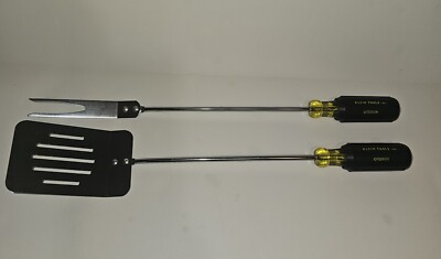 Klein Tools BBQ Set Stainless Steel Spatula Fork Klein Screwdriver Handles