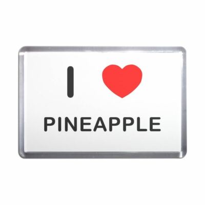 Ananas I Love Herz Kunststoff Kühlschrankmagnet (S, M, L, XL)