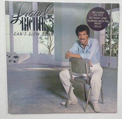 Lionel Richie Can't Slow Down gatefold sleeve + lyric inner UK LP Tamla Motown
