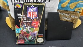 CIB NFL FOOTBALL NINTENDO NES VIDEO GAME COMPLETE IN BOX W/ PROTECTOR CASE
