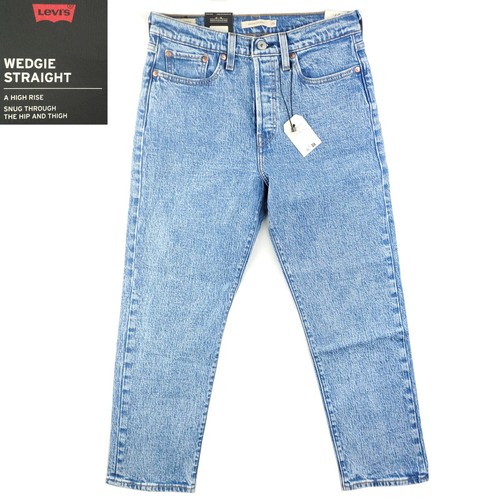 Levi's Wedgie Straight Button Fly Jeans High Rise Denim Women "29x26" Real 30x26