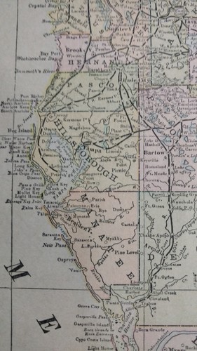 ORIGINAL 1890 KARTE VON MISSISSIPPI 10 X 14 - Bild 3 von 3