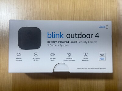 Blink  Outdoor 4 1-Camera Wireless with sync module upc 840268928780 brand new