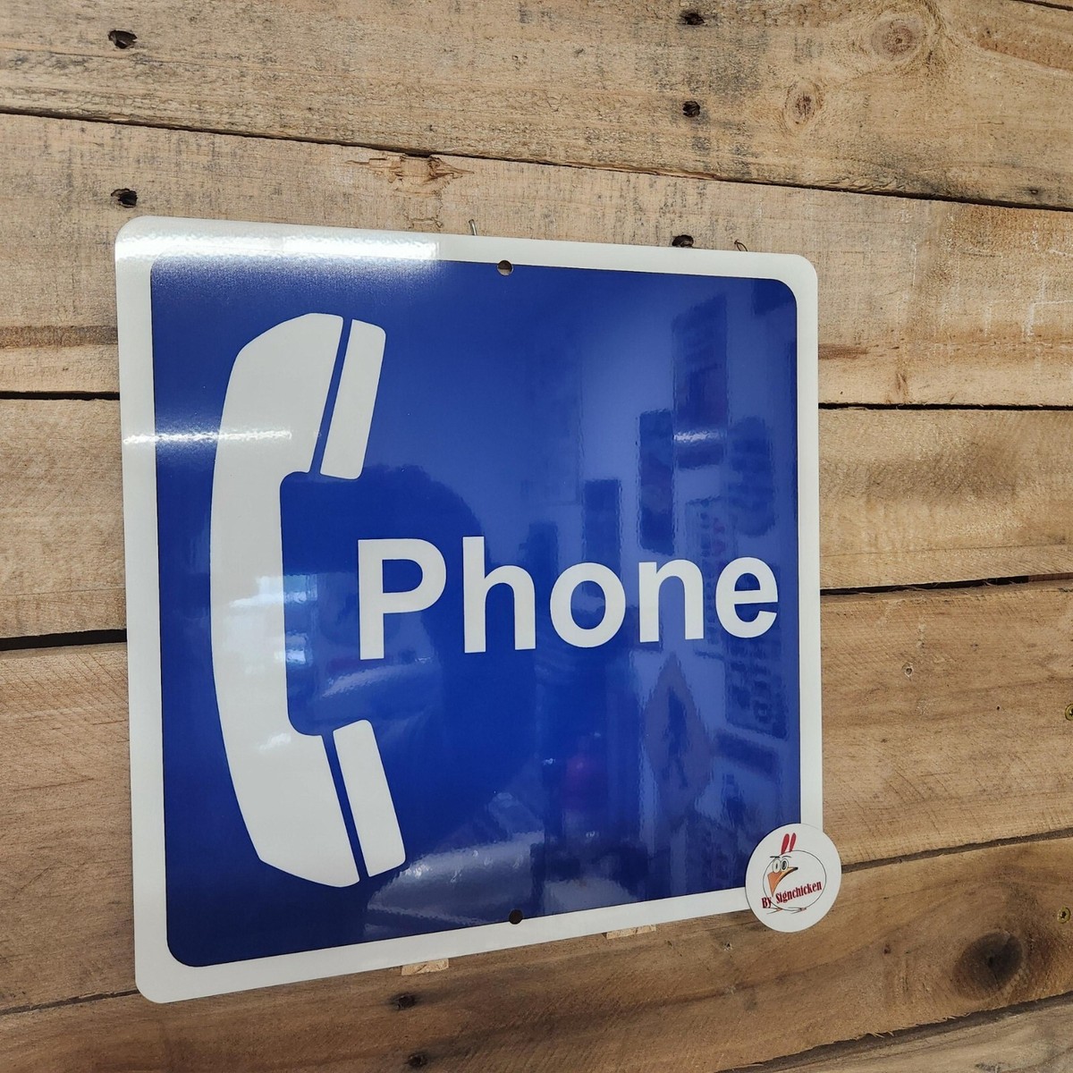 PHONE sign, VINTAGE STYLE, advertisement, telephone sign, for