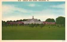 Winchester, Virginia, VA, Handley High School, Linen Vintage Postcard e437