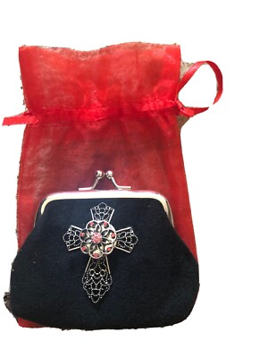 Easter Basket Christian Gift NWT Silver Cross Coin Purse