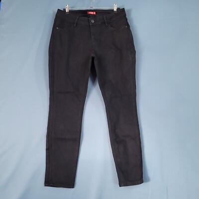 YMI Slim-Hers Women's Denim Pants Skinny Leg Black Size 18
