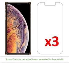 3x iPhone Xs Max Screen Protector w/ cloth