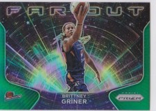 BRITNEY GRINER Phoenix Mercury GREEN PRIZMS FAR OUT VARIATION Basketball Card!