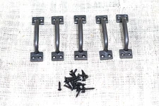 5 CAST IRON HANDLES DRAWER PULLS SMALL LONG HOME DECOR KITCHEN WINDOW PULL