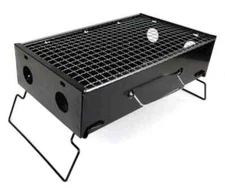 Portable Charcoal BBQ Grill Foldable Stainless Steel for Camping, Tailgating