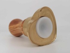 Cutterstamp "Heart" made of brass with olive wood handle - 55 x 58mm
