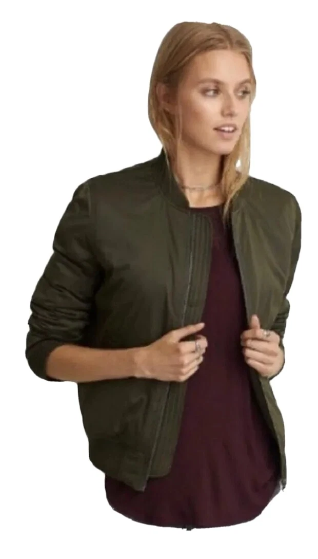 American eagle shop green bomber jacket