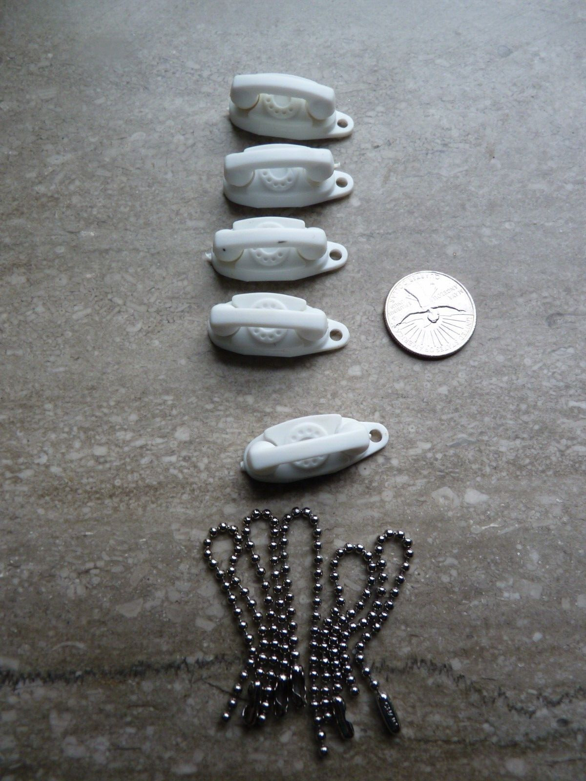 5 Vintage The Princess Phone Keychain "It's Little, It's Lovely, It Lights" NOS