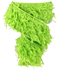 Lime Green Shaggy 2.5" by 2 yard Wired Ribbon Grinch Stole Christmas or Elf New