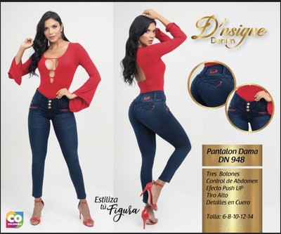 Jeans colombianos levanta cola, cintura alta, pantalon | eBay