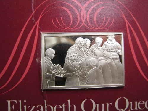 London 1976 Solid Silver Ingot Bullion Bar Queen Elizabeth Jubilee ROYAL MAUNDY