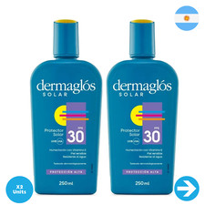 Protector Solar Dermaglos Con Vitamina E FPS 30 250 Ml X2 Unidades