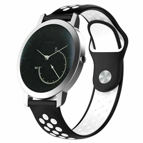 Correa de reloj de silicona correa deportiva para Nokia Withing acero HR reloj inteligente IP - Imagen 17 de 26