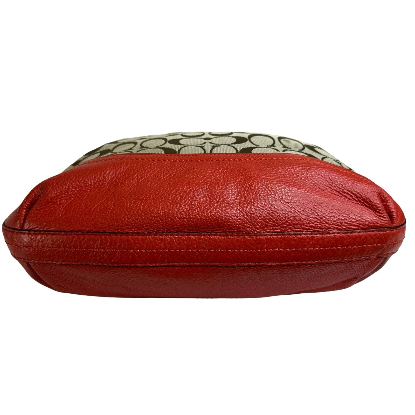 Borsa hobo tracolla Coach usata originale tela pelle tasca esterna logo C