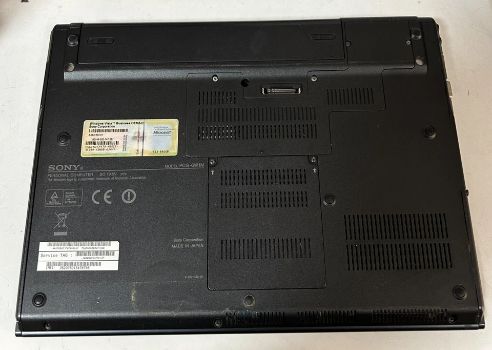 Pc Laptop Sony Vaio PCG-6W1M NVIDEA Intel Centrino Leggi - Immagine 4 di 4