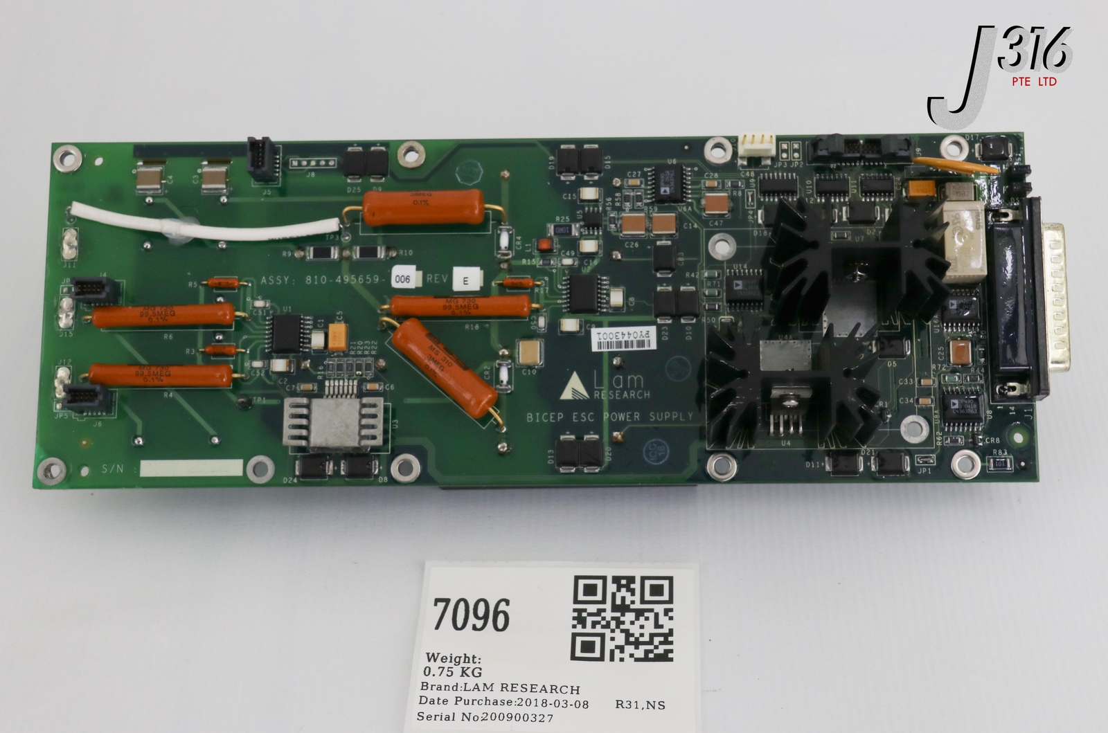 7096 LAM RESEARCH PCB, BICEP ESC POWER SUPPLY 810-495659-006