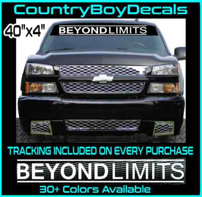 BEYOND LIMITS 40'' Windshield Vinyl Decal Sticker Truck JDM Car Turbo Boost Drift