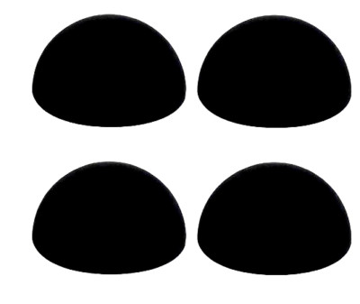 1.25'' Platinum Silicone Hemisphere Bumper, Non-Skid Isolation Feet with Adhesive