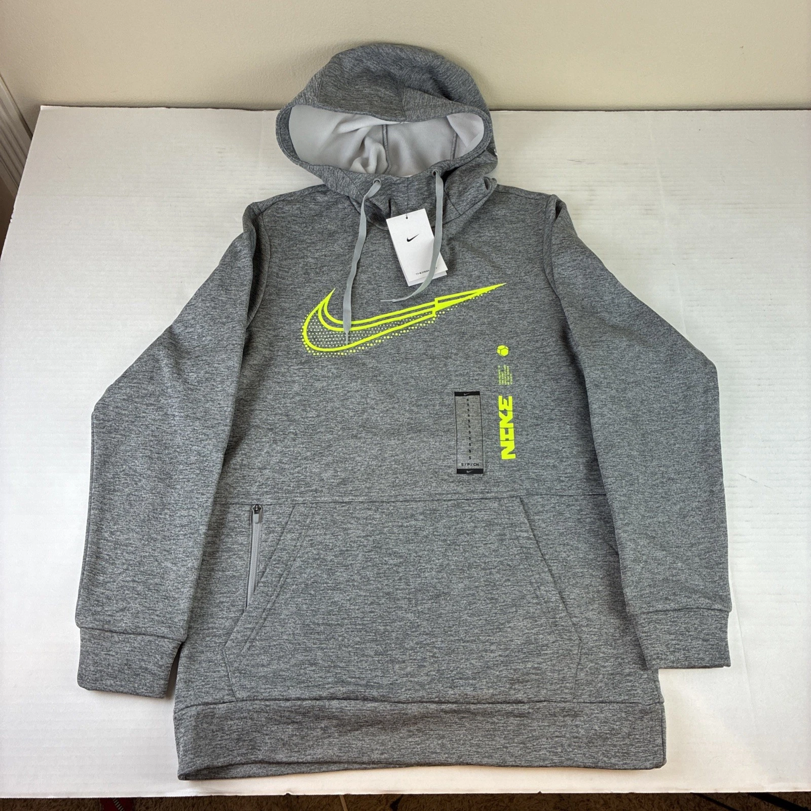 Nike Men's THERMA-FIT Training Gray Pullover Hoodie DR8774-063 US Size Small