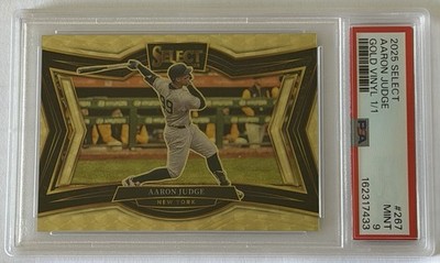 2025 Panini Select Gold Vinyl 1/1 Aaron Judge Diamond Level PSA 9 Yankees 🔥🔥