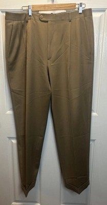 Zanella Pants Men s 36 Brown Wool Alter $320 Retail Italy Pleated Quiet Luxury