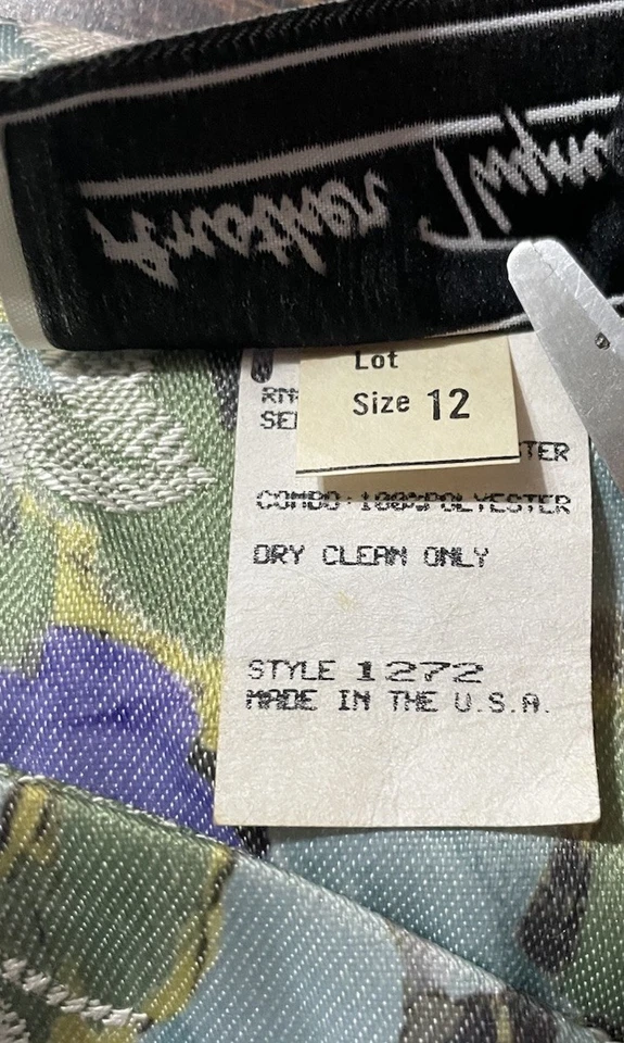 Chaqueta Another Thyme Talla 12 Vintage Años 80 Almohadillas para el Hombro Perla Botones Arco Foto 4 de 4