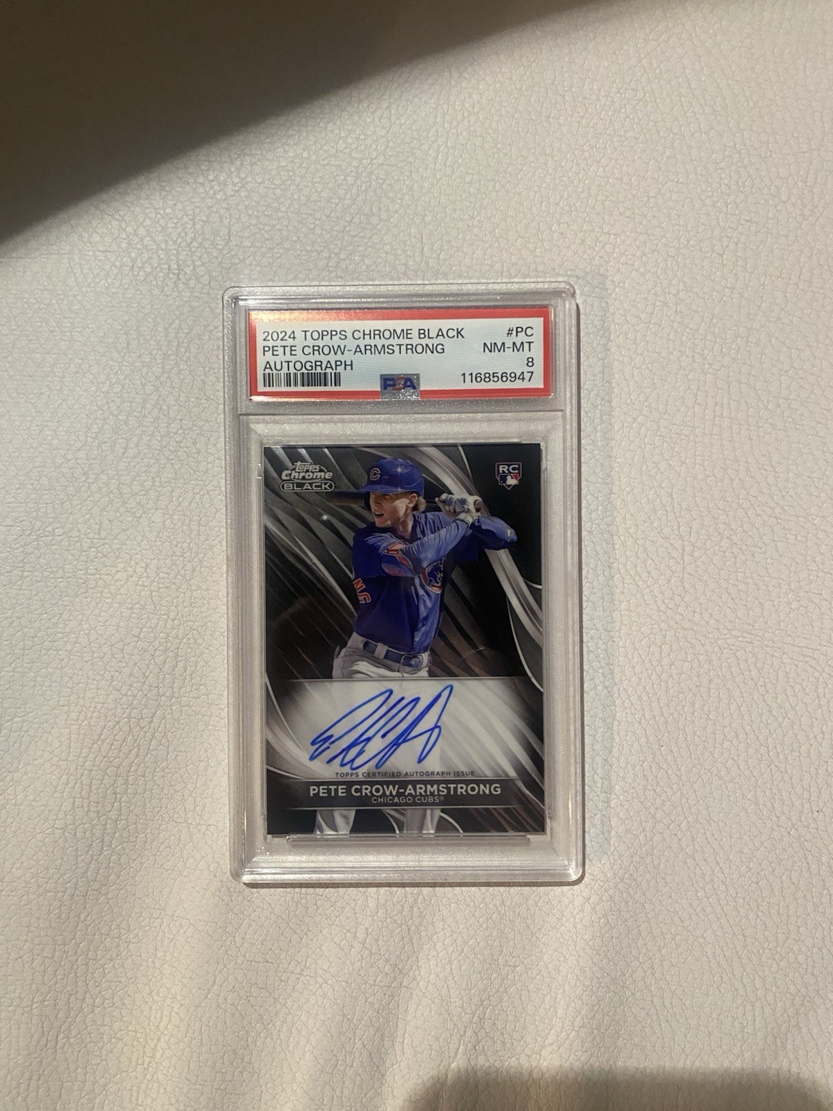 2024 Topps Chrome Black - Autographs Pete Crow-Armstrong #CBA-PC (AU, RC)